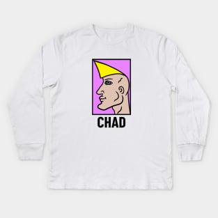 Chad ThundercXck Meme Apparel Kids Long Sleeve T-Shirt